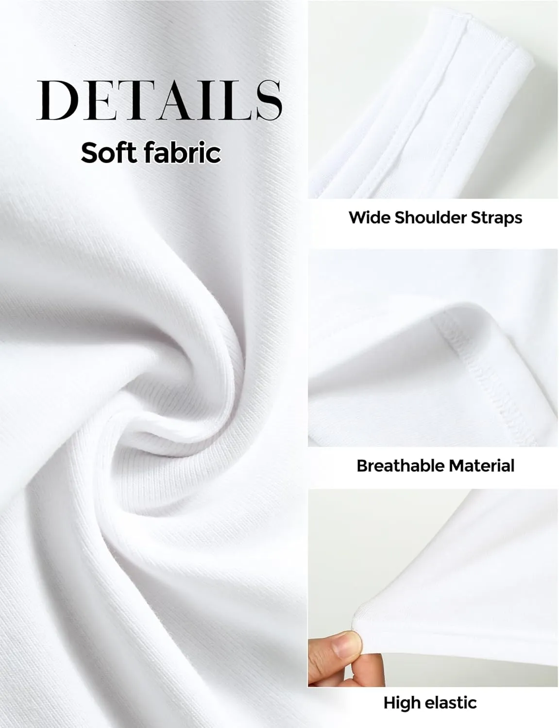 1Piece Crop Tops for Women, U Neck Sleeveless Tank Tops, Basic Cropped Racerback Going Out Tops Athletic Sports Shirts
