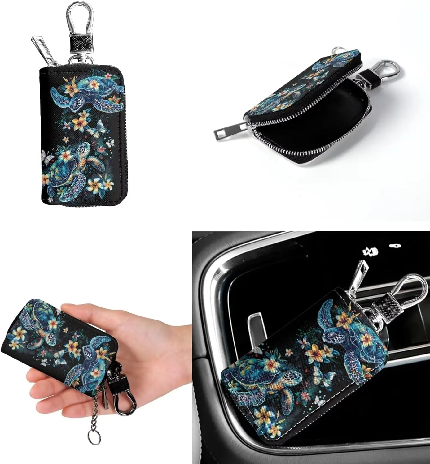 2Pcs Shoulder Bags Set Tote Bag Crossbody Bags for Women Car Key Fob Cover