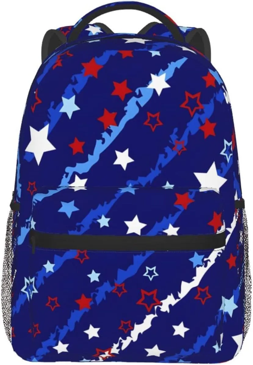 4th of July Travel Laptop Backpack for Women Lightweight College Backpack Adjustable Fits 15.6 Inch Laptop Bag Waterproof for Gym, Men, Work
