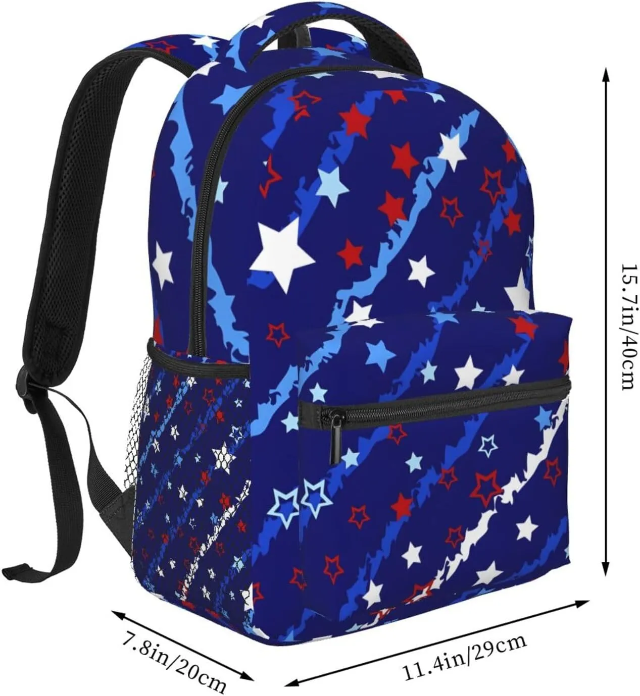 4th of July Travel Laptop Backpack for Women Lightweight College Backpack Adjustable Fits 15.6 Inch Laptop Bag Waterproof for Gym, Men, Work