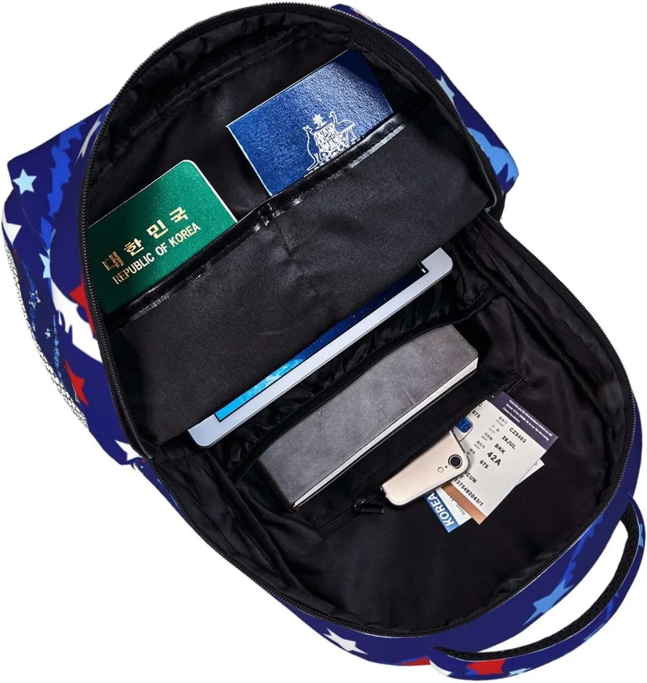 4th of July Travel Laptop Backpack for Women Lightweight College Backpack Adjustable Fits 15.6 Inch Laptop Bag Waterproof for Gym, Men, Work
