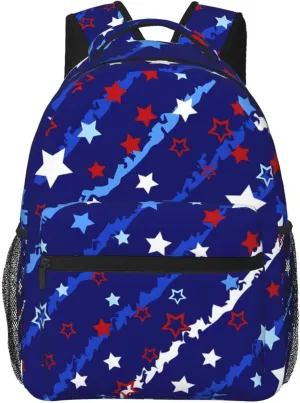4th of July Travel Laptop Backpack for Women Lightweight College Backpack Adjustable Fits 15.6 Inch Laptop Bag Waterproof for Gym, Men, Work