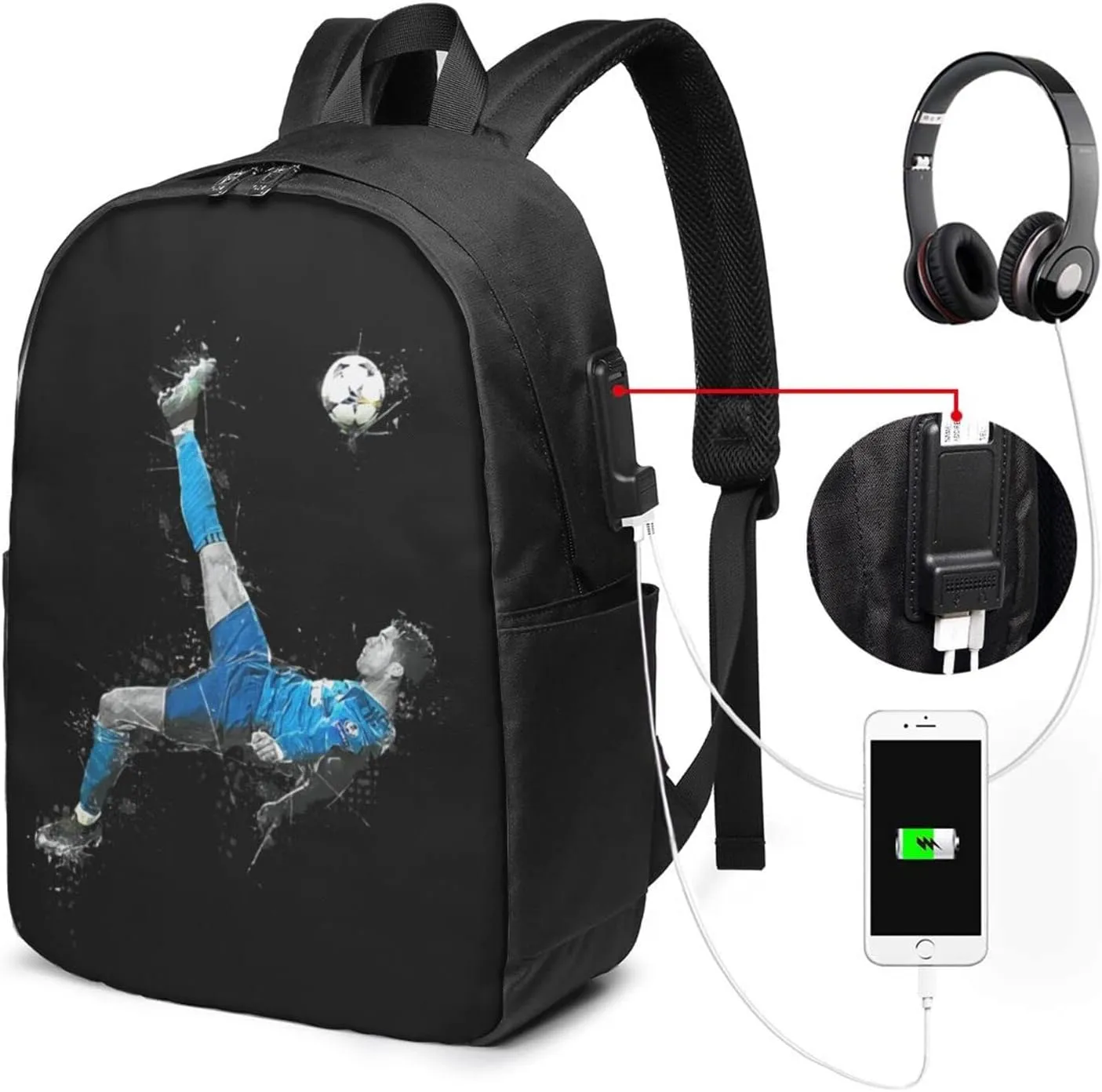 #7 Backpacks Bag Laptop Bag Bookbag Usb Backpack 17 Inch For Daily