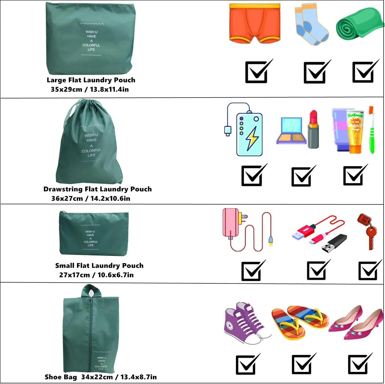 7 Pack Compression Packing Cubes for Suitcases, Travel Luggage Packing Organizers Bags, Carry On Luggage Organizer Set, Organizer Storage Bags, Travel Cubes for Clothes (Blackish Green)