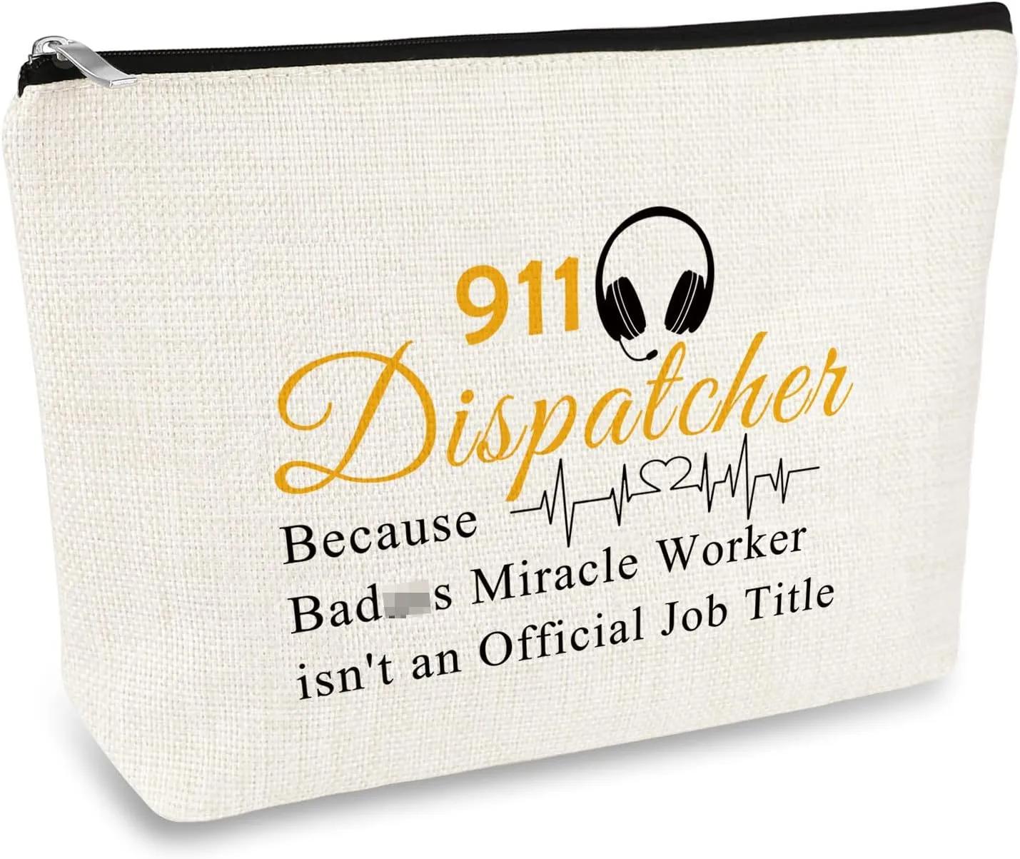 911 Operator Gift Makeup Bag 911 Dispatcher Appreciation Gift EMT Emergency Dispatcher Gifts Cosmetic Bag Pouch Thank You Gift for 911 Operator Dispatcher Birthday Christmas Gift Retirement Gift