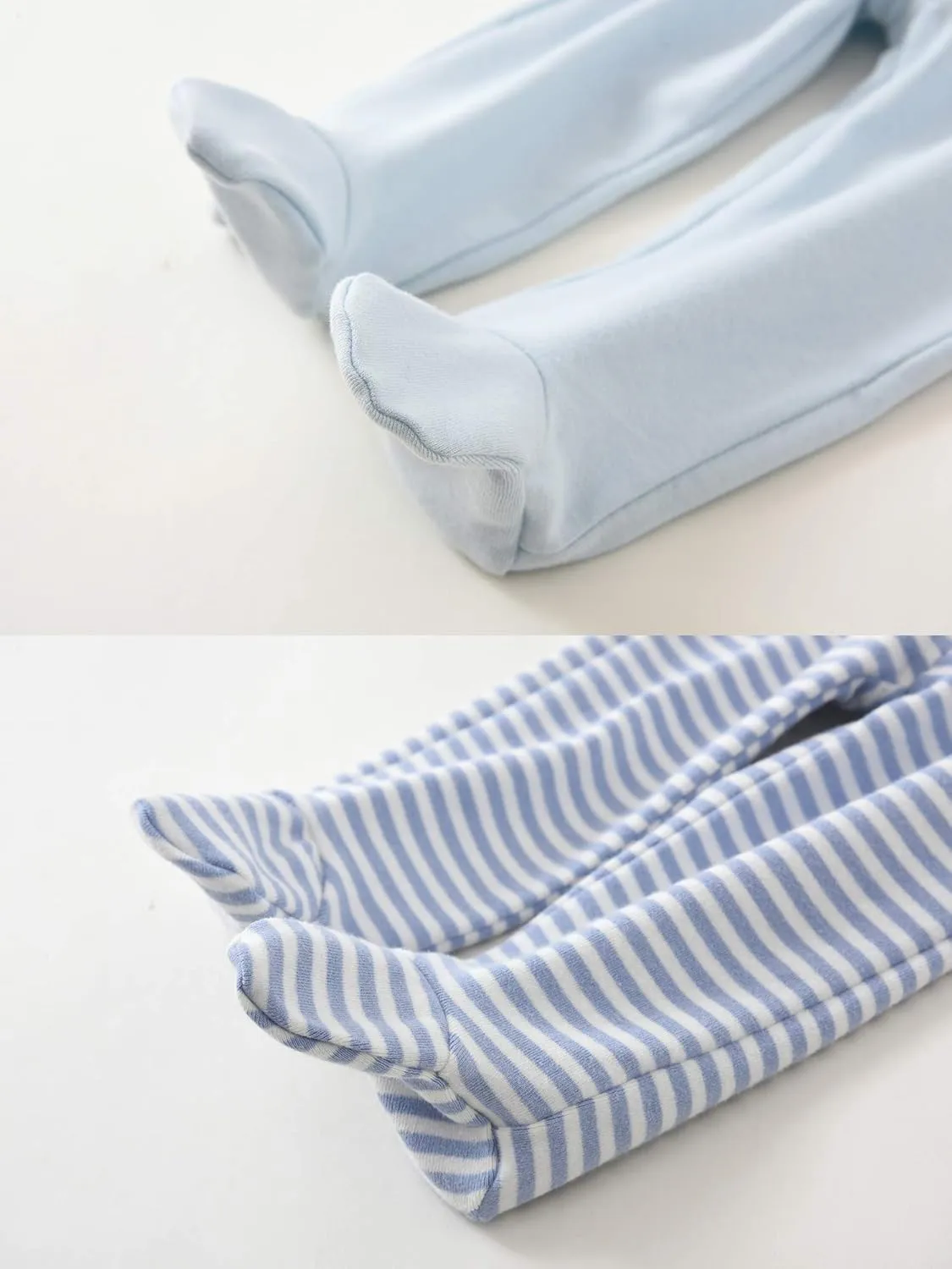 ACESTAR Newborn Infant Baby Boys Girls Cotton High Waist Footed Pants Casual Leggings with Feet 0-12 Months 3-PACK/1-PACK