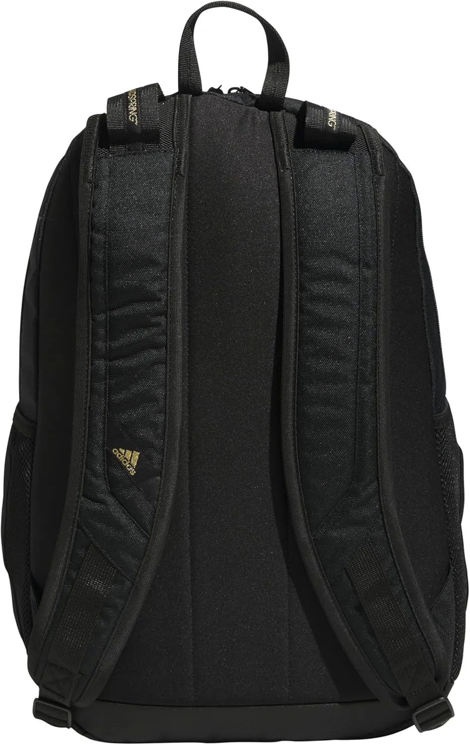 adidas Prime Backpack for Work, Travel Bag for Women and Men with Padded Compartment for Laptop, Black/Gold Metallic/2, One Size