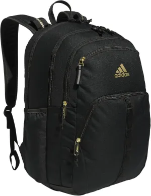 adidas Prime Backpack for Work, Travel Bag for Women and Men with Padded Compartment for Laptop, Black/Gold Metallic/2, One Size