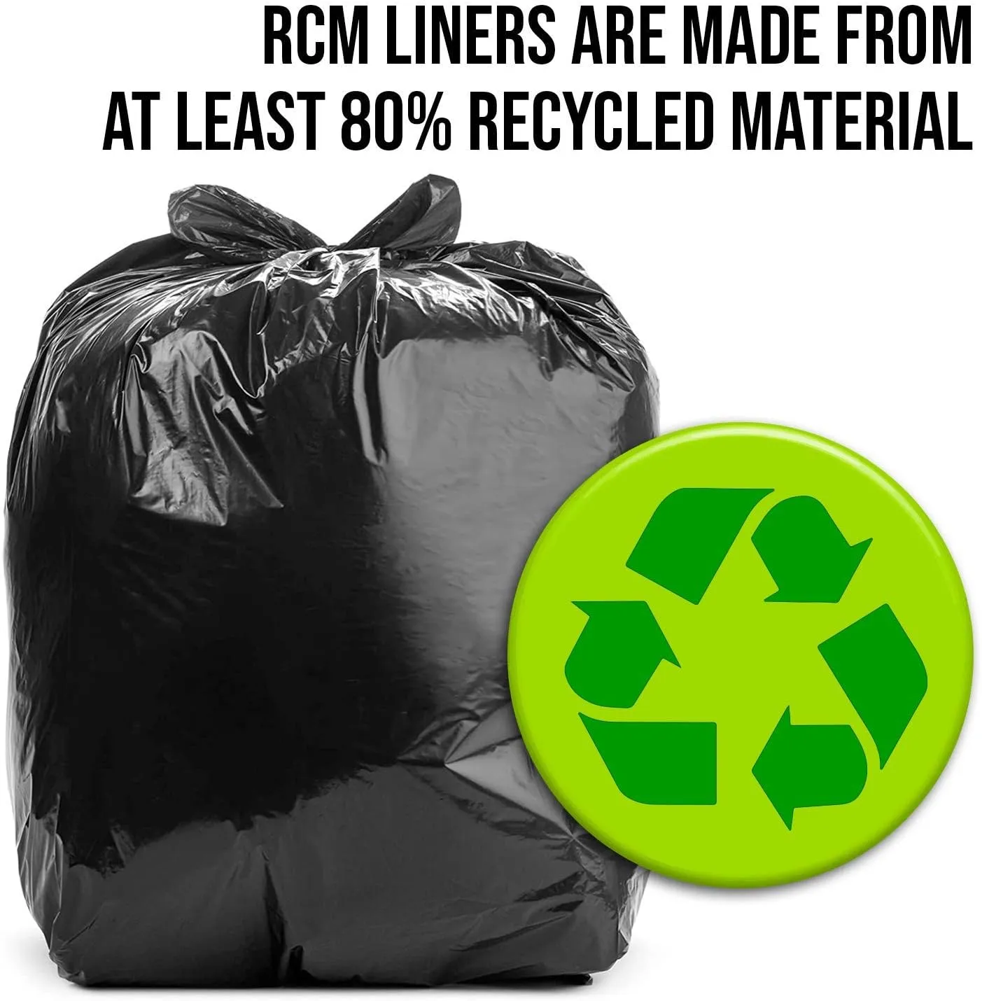 Aluf Plastics 20-30 Gallon Trash Bags - (100 Count) 1.1 MIL (Equiv) Low Density Plastic Garbage Bags - 30" by 36" for Home, Kitchen, Office Commercial Industrial, Black
