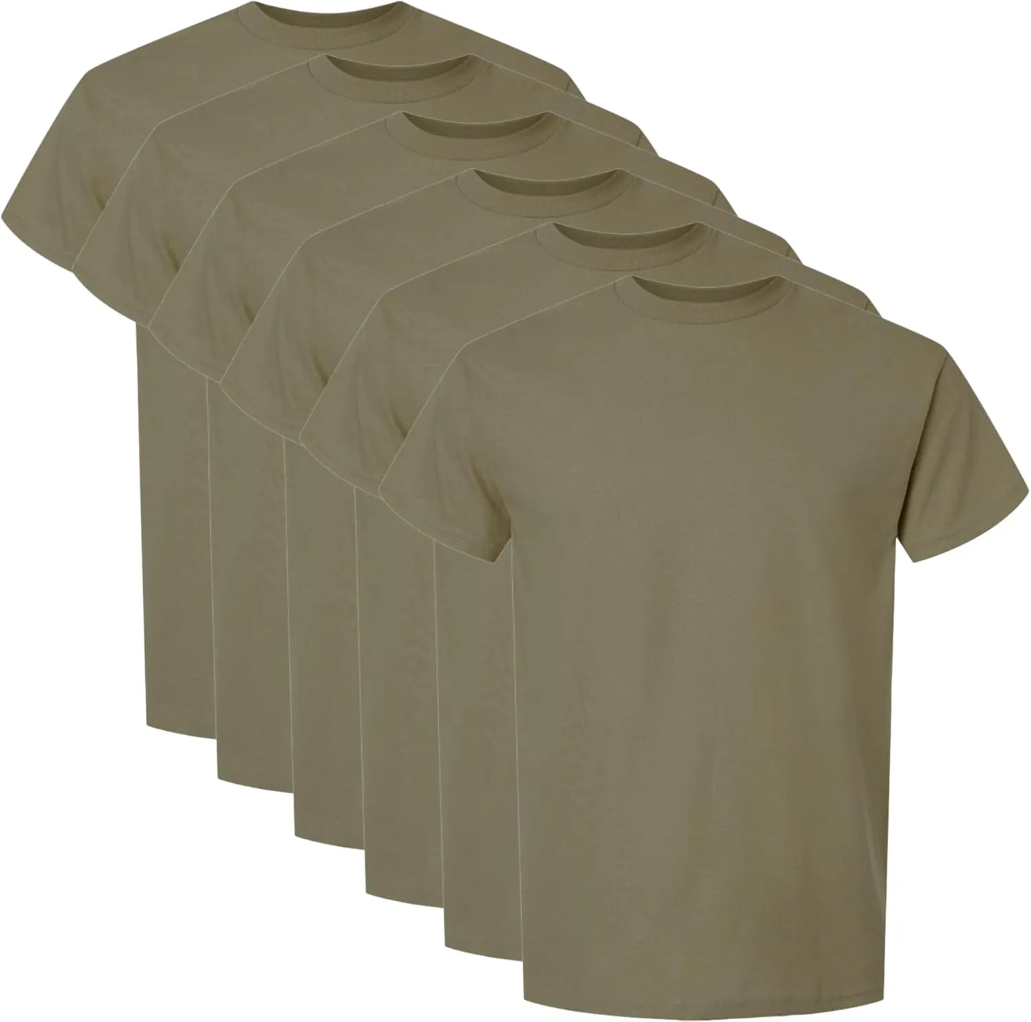 AR 670-1 Army Compliant Coyote Brown Mens Military T-Shirt 100% Cotton OCP Scorpion Uniform Approved 6-Pack