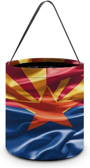 Arizona Flag Standard Halloween Tote Candy Bag Candy Basket Candy Bucket Gift Bag for Halloween Party