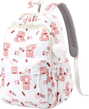 Backpacks for Girls Cute Bear Backpack Elementary School Backpack Students Bookbag for Girls