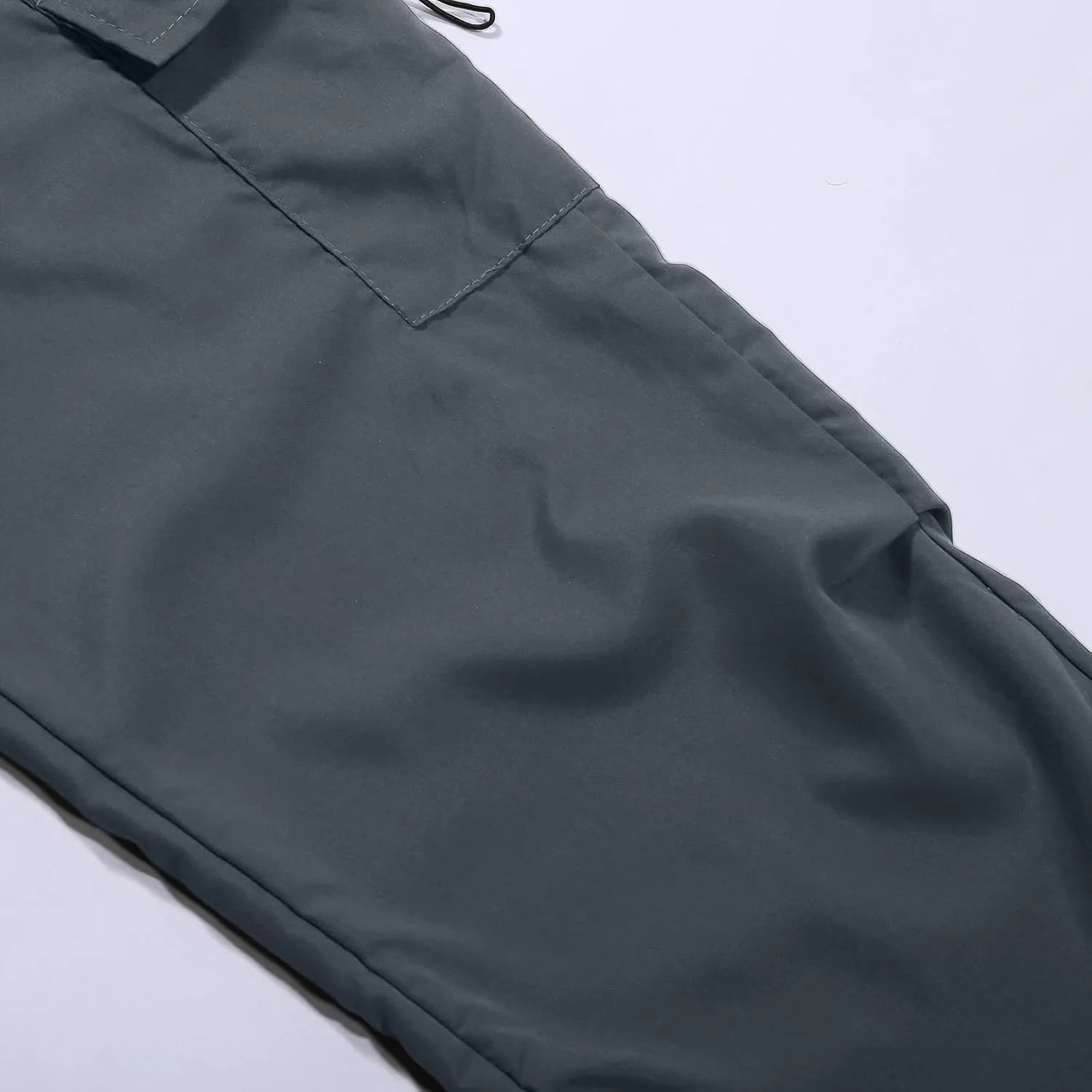Baggy Parachute Pants for Women Elastic High Waist Lounge Cargo Pants Multiple Pockets Jogger Y2K Quick Dry Pant