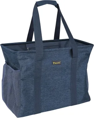 BALEINE Extra Large Utility Tote Bag with Wire Frame for Storage (Blue, 16.5''x14''x10'')