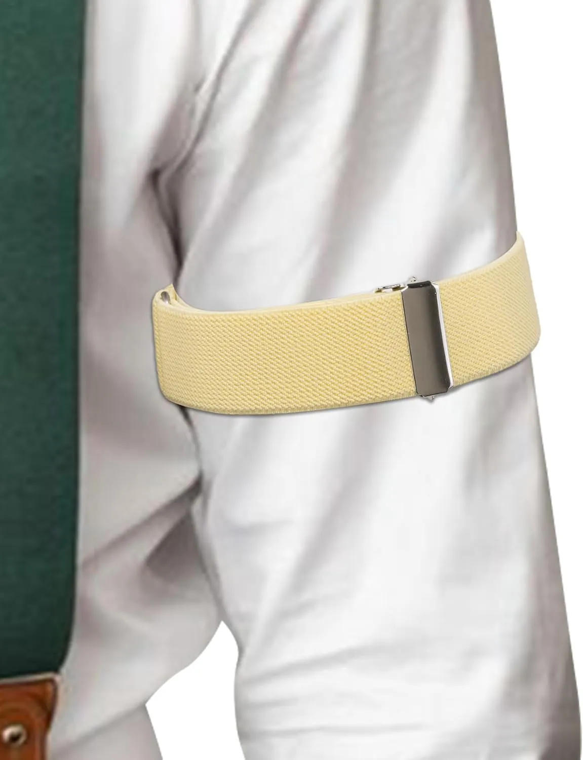 Barry.Wang Men Suspender Set with Necktie Elastic Y Type Heavy Duty 6 Clips Braces Tie Handkerchief Cufflink Pin 6PCS
