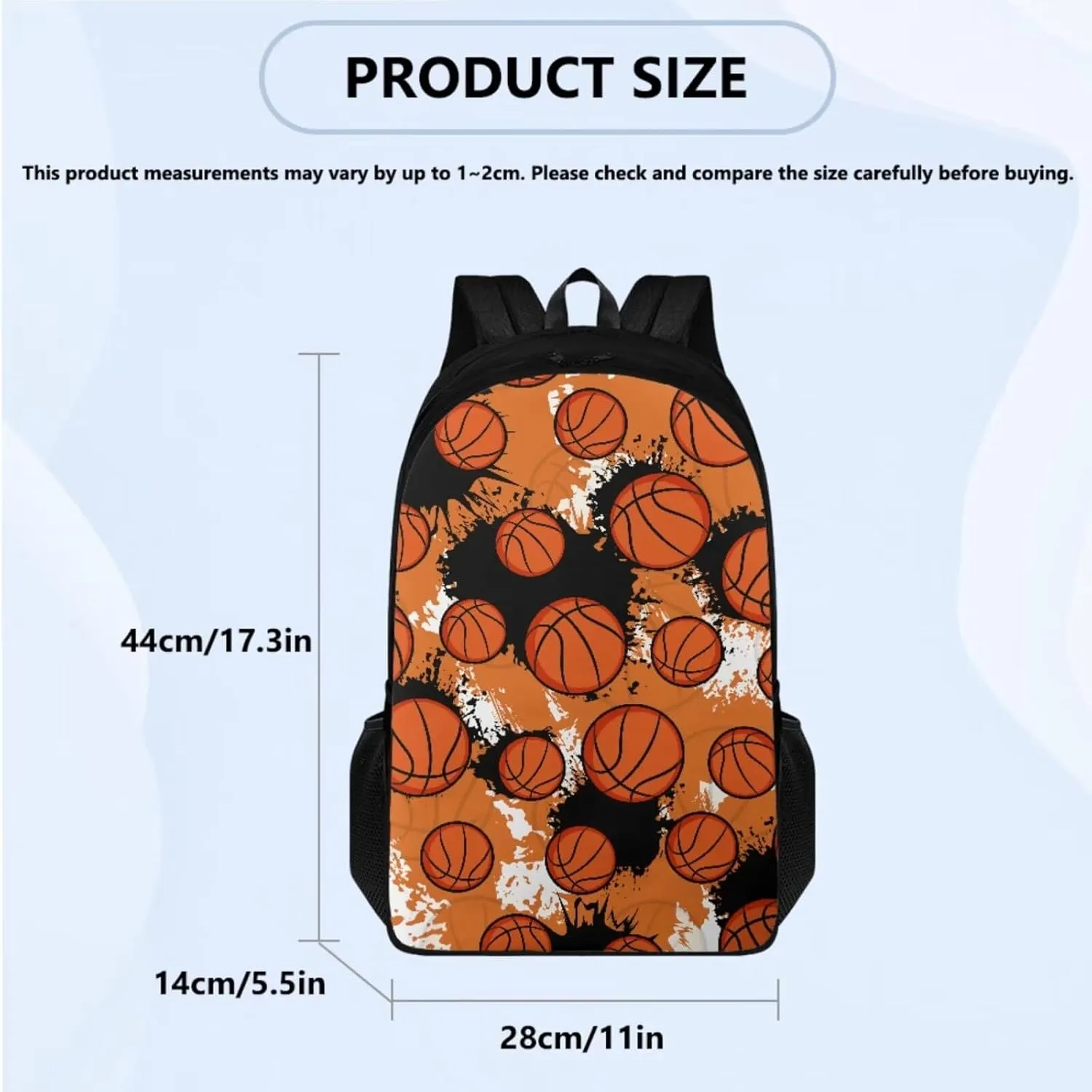 Basketball School Kids School Backpack for Boys 1st Grade Cool 3Pcs School Bag Set Teen Backpacks for Bookbag with Insulated Lunch Box Pencil Case for Daycare Primary Elementary