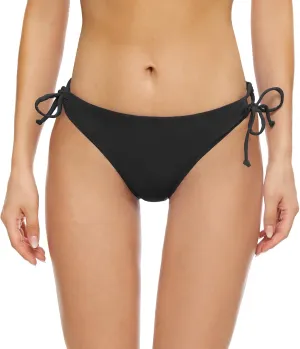 Bellecarrie Women's Tie Side Bikini Bottoms Mid Rise String Bathing Suits Bottom
