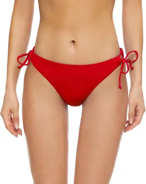 Bellecarrie Women's Tie Side Bikini Bottoms Mid Rise String Bathing Suits Bottom