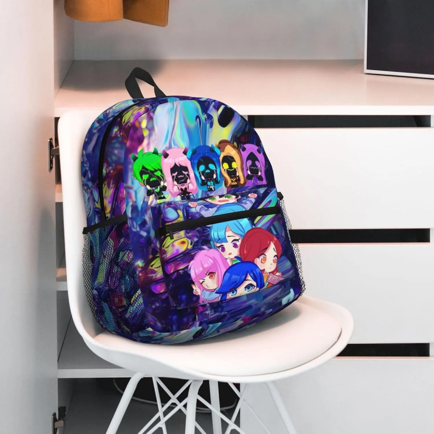 Big Capacity Backpack Fashion Daypack With Adjustable Straps Travel Laptop Backpacks, Black4