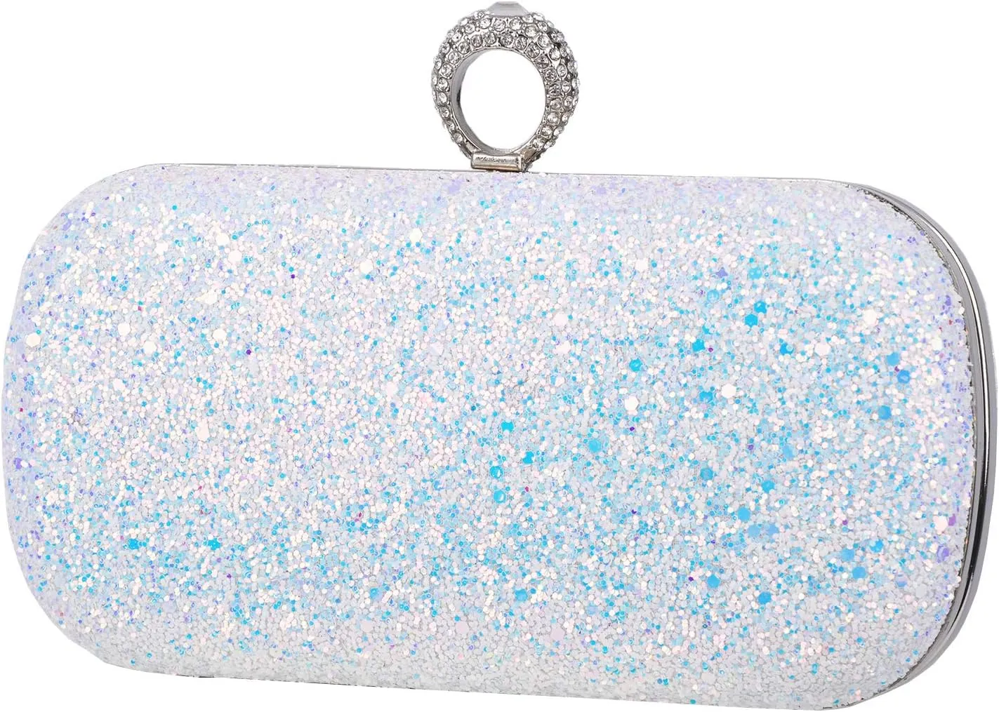 Black Pink Evening Bags Glitter And Clutches for Women Dance Wedding Party With Two Chain Strap