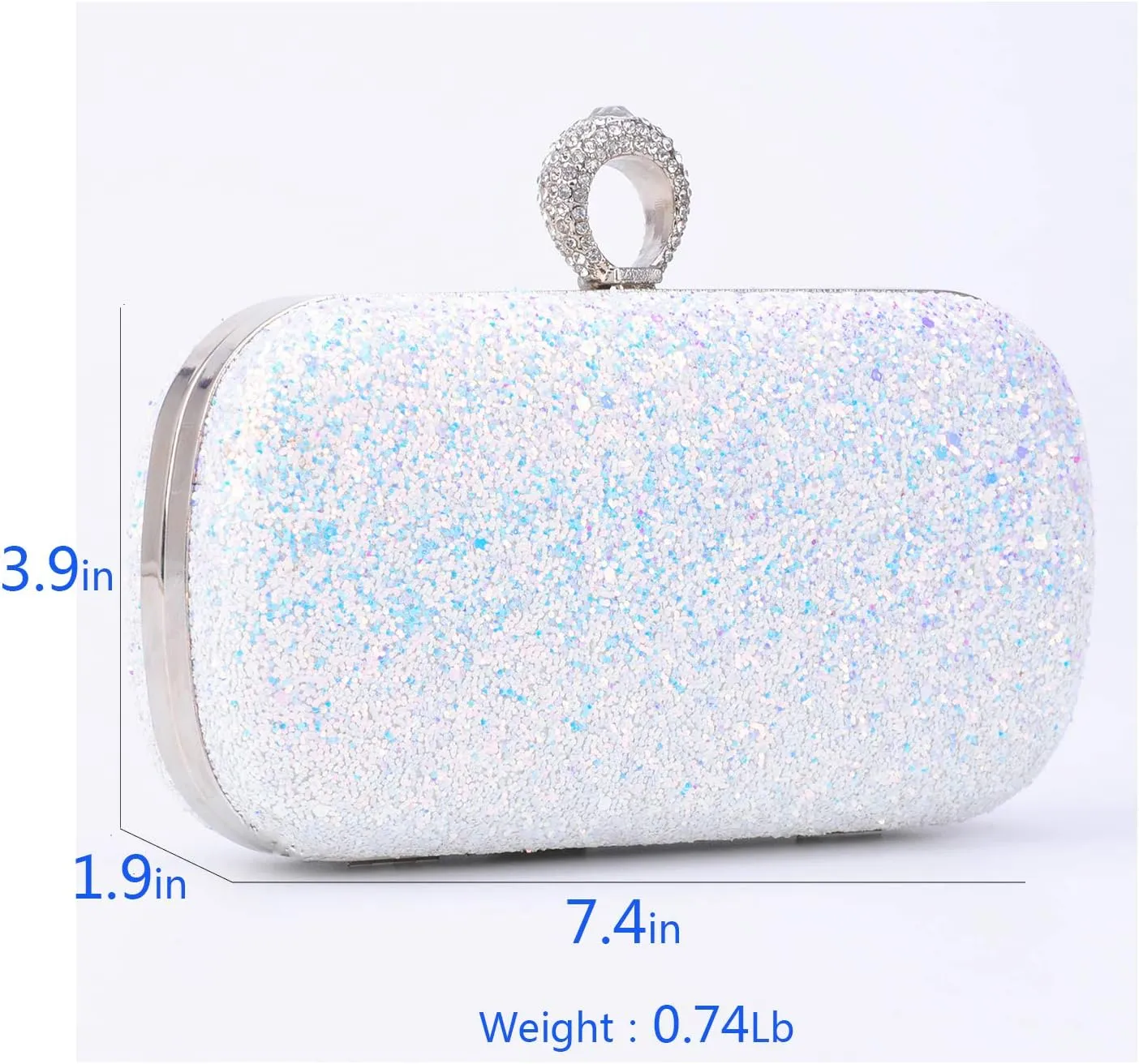 Black Pink Evening Bags Glitter And Clutches for Women Dance Wedding Party With Two Chain Strap