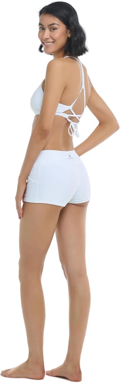 Body Glove Women's Standard Rider Elastic Waist Hybrid Swim Short with UPF 50 