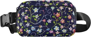 Bolaz Fanny Packs,Fashion Waist Pack Belt Bags for Women Men with Multi-Pockets Adjustable Belts, Beautiful Flower, Workout/Running/Yoga/Shopping/Hiking