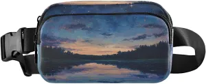 Bolaz Fanny Packs,Fashion Waist Pack Belt Bags for Women Men with Multi-Pockets Adjustable Belts,Starry_sky Print, Workout/Running/Yoga/Shopping/Hiking