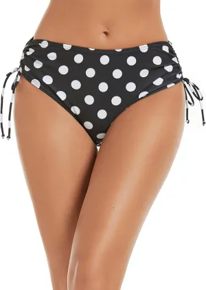 Bonneuitbebe Women's Bikini Bottoms Full Coverage Swim Bottoms Mid Waisted Swimsuit Bathing Suit Bottom