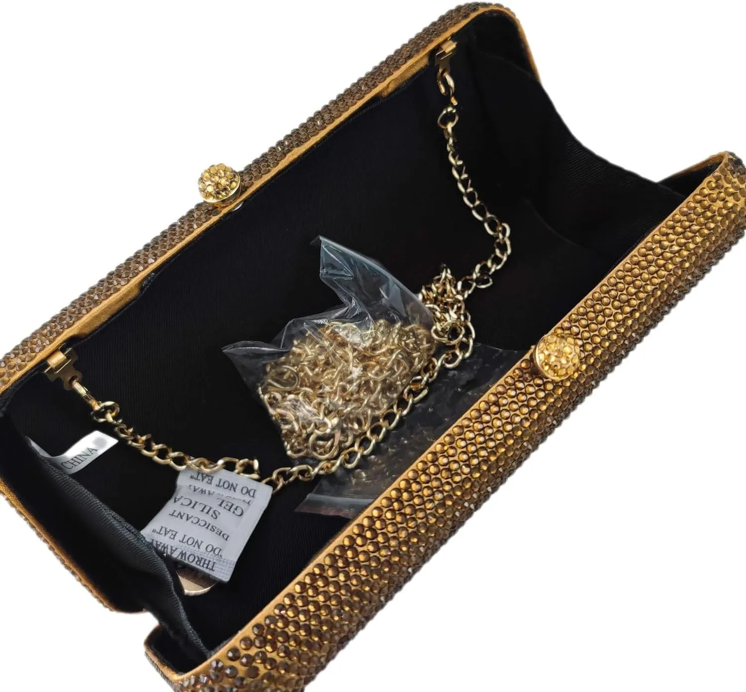 Boutique De FGG Evening Bags and Clutches Women Formal Crystal Clutch Handbags Wedding Rhinestone Clutch Purse,Mini