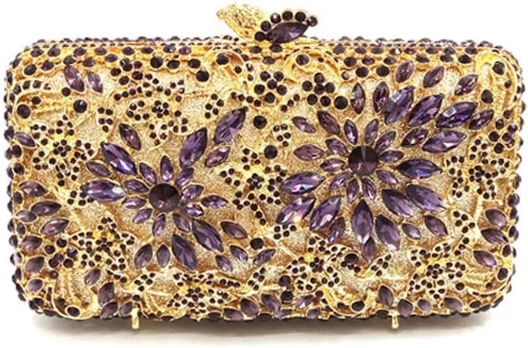 Bridal Wedding Party Purse Women Evening Party Bag Diamonds Crystal Clutches Wallet (Color : E) (D)