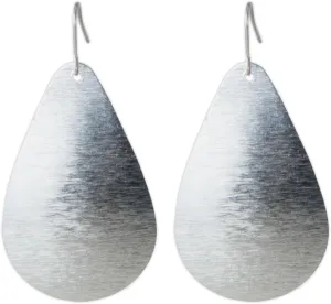 Brushed Gold or Silver Light Weight Teardrop Earring | SPUNKYsoul Collection