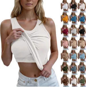Built in Bra Tank Tops for Woman Summer Breathable Padded Camisole Tops Summer Sleeveless Yoga Basic Tank Tops