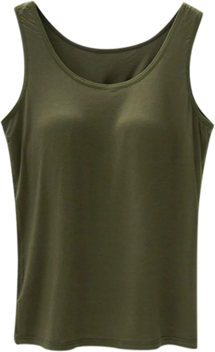 Built in Bra Tank Tops for Women Summer Adjustable Spaghetti Strap Camisole Tops