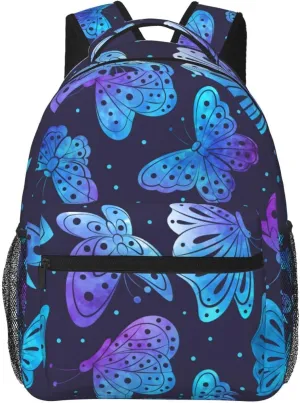 Butterfly Travel Laptop Backpack Women Lightweight Backpack Adjustable College Backpack Fits 15.6 Inch Laptop Waterproof Travel Backpack for Men, Work, Travel, Women
