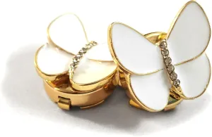 Button Covers for Women - Crystal Butterfly Cuff links for Mens Tux Shirt, Cufflinks Diamond for Tux Shirt, Woman Blouses