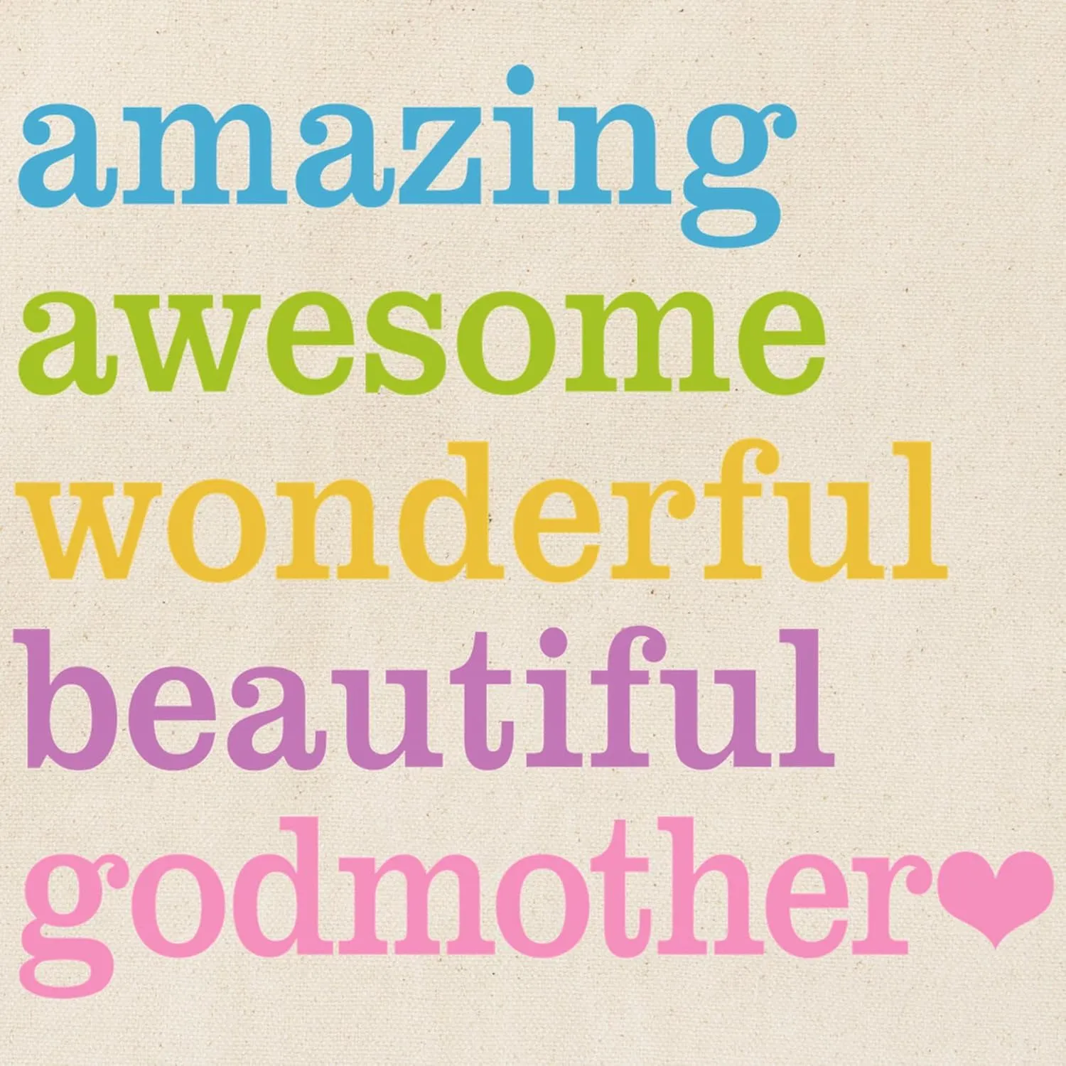 CafePress Godmother Amazing Awesome Tote Bag Natural Canvas Tote Bag, Reusable Shopping Bag