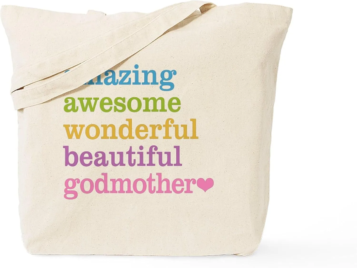 CafePress Godmother Amazing Awesome Tote Bag Natural Canvas Tote Bag, Reusable Shopping Bag