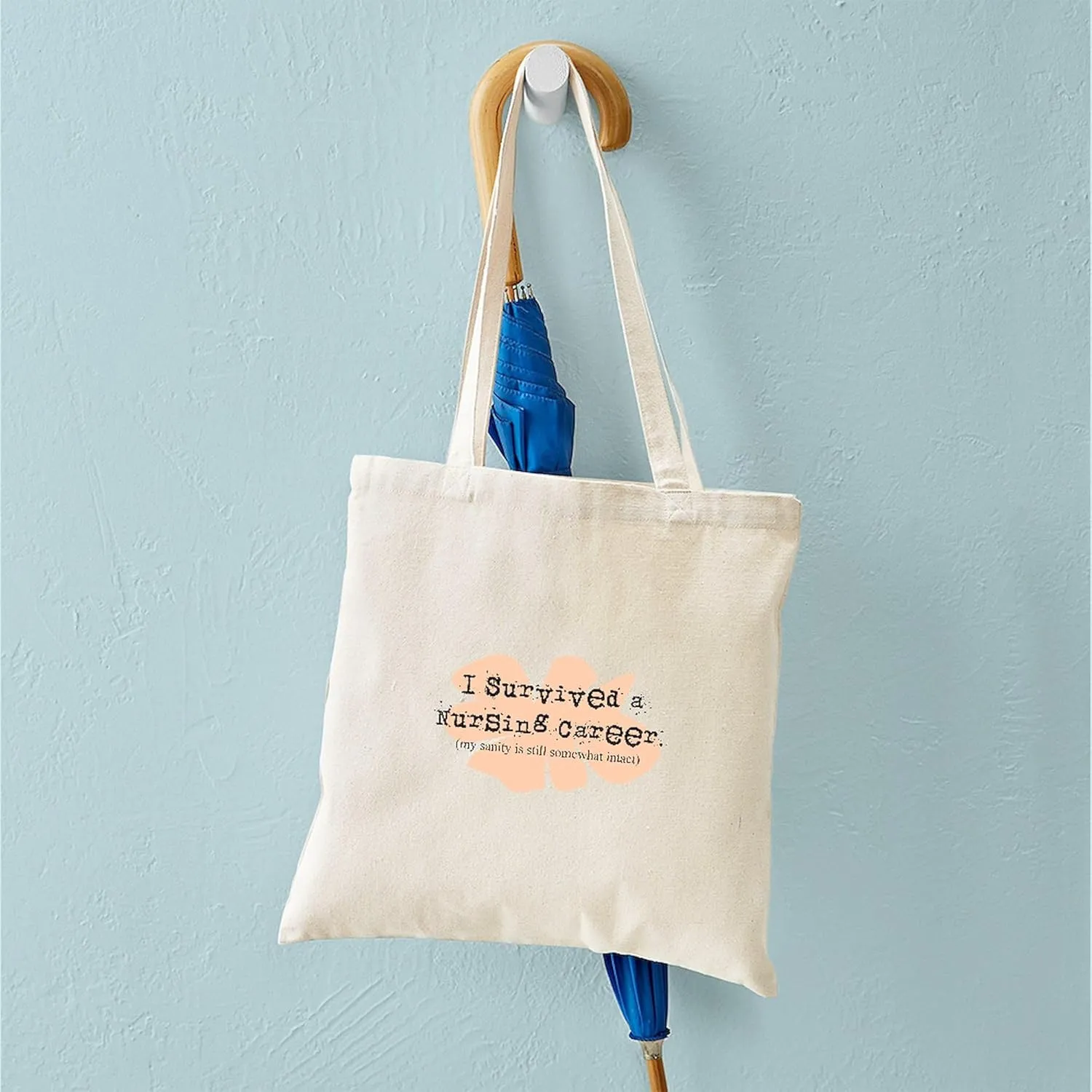 CafePress Retired Nurse FUNNY Tote Bag Natural Canvas Tote Bag, Reusable Shopping Bag