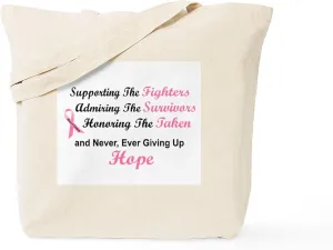 CafePress Supporting Admiring Honoring 1.2 (BC) Tote Bag Natural Canvas Tote Bag, Reusable Shopping Bag