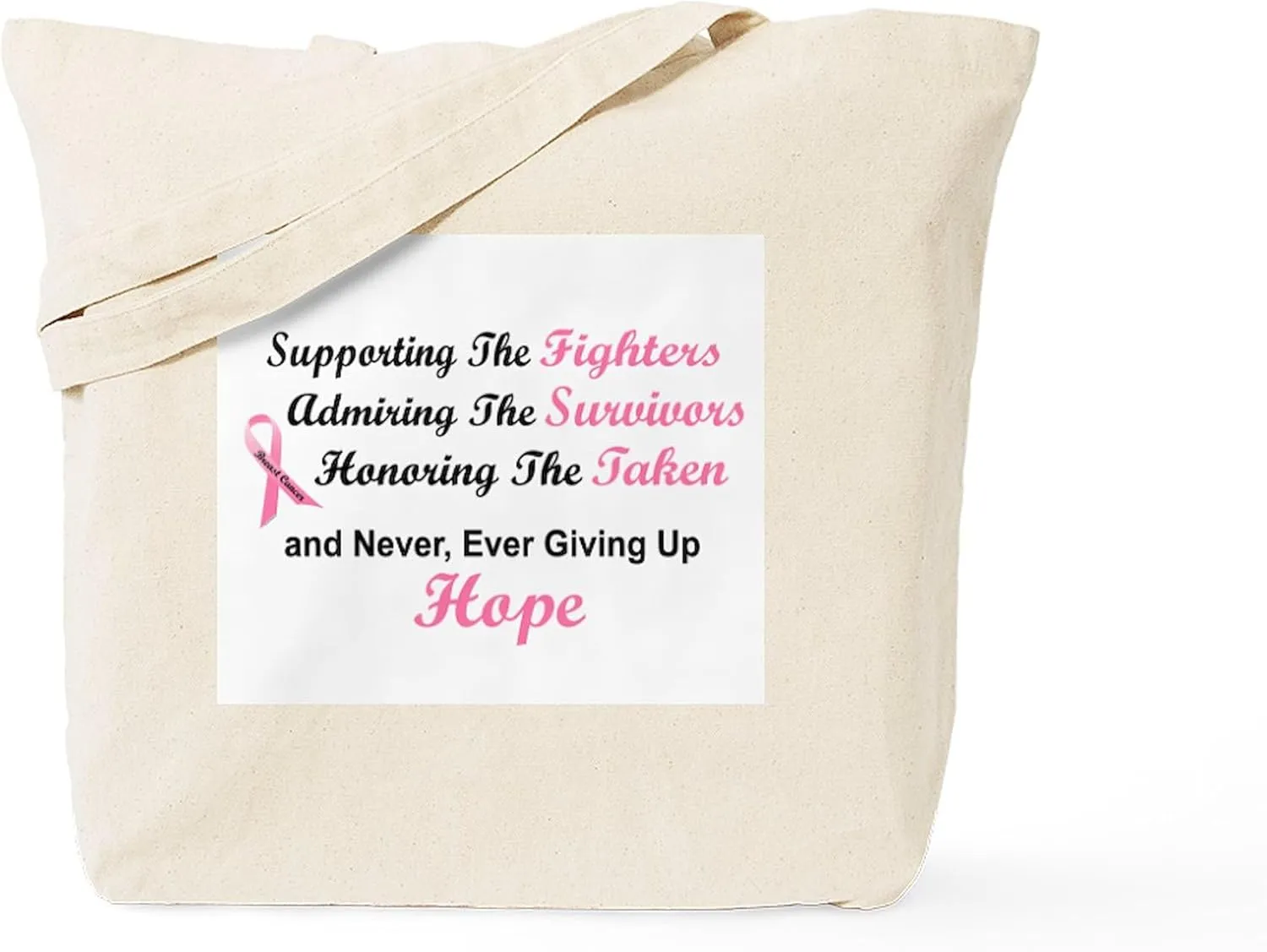CafePress Supporting Admiring Honoring 1.2 (BC) Tote Bag Natural Canvas Tote Bag, Reusable Shopping Bag