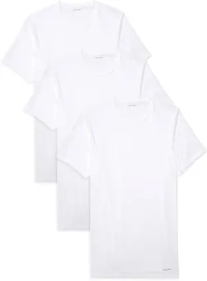 Calvin Klein Men`s Cotton Crew Neck Slim Fit T-Shirts 3 Pack