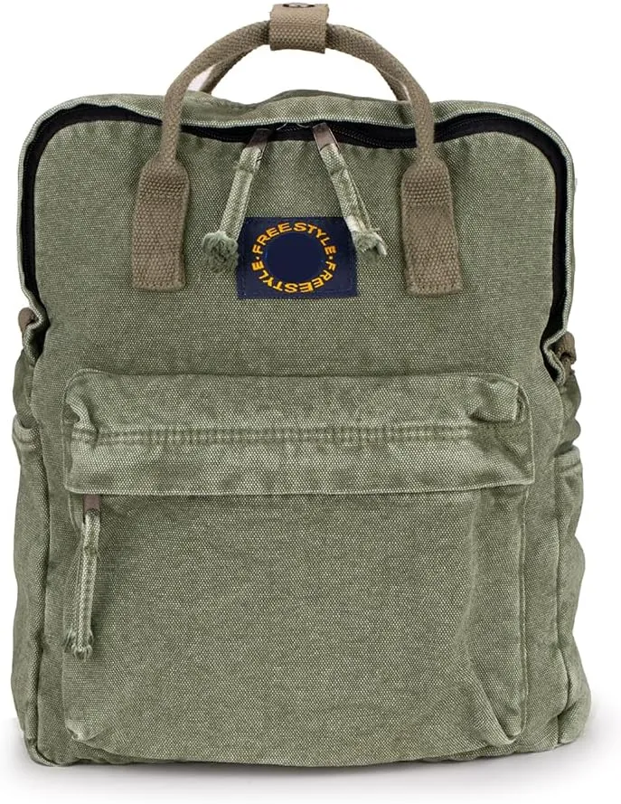 Canvas Backpack for Women Casual Travel Daypack Aesthetic Backpacks Lightweight Handbag Purse (Army)