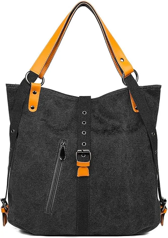 Canvas Shoulder Tote Bag Backpack for Women Hobo Handbag Ladies Totes Messenger Satchel Bags Casual Purse Handbags