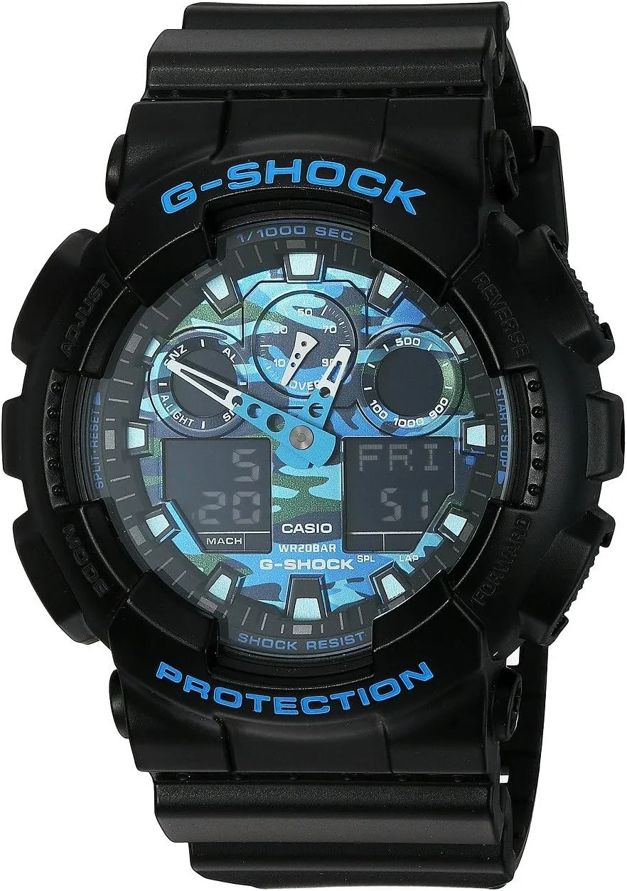 Casio G-Shock Graphic Dial Resin Quartz Men's Watch GA100CB-1A