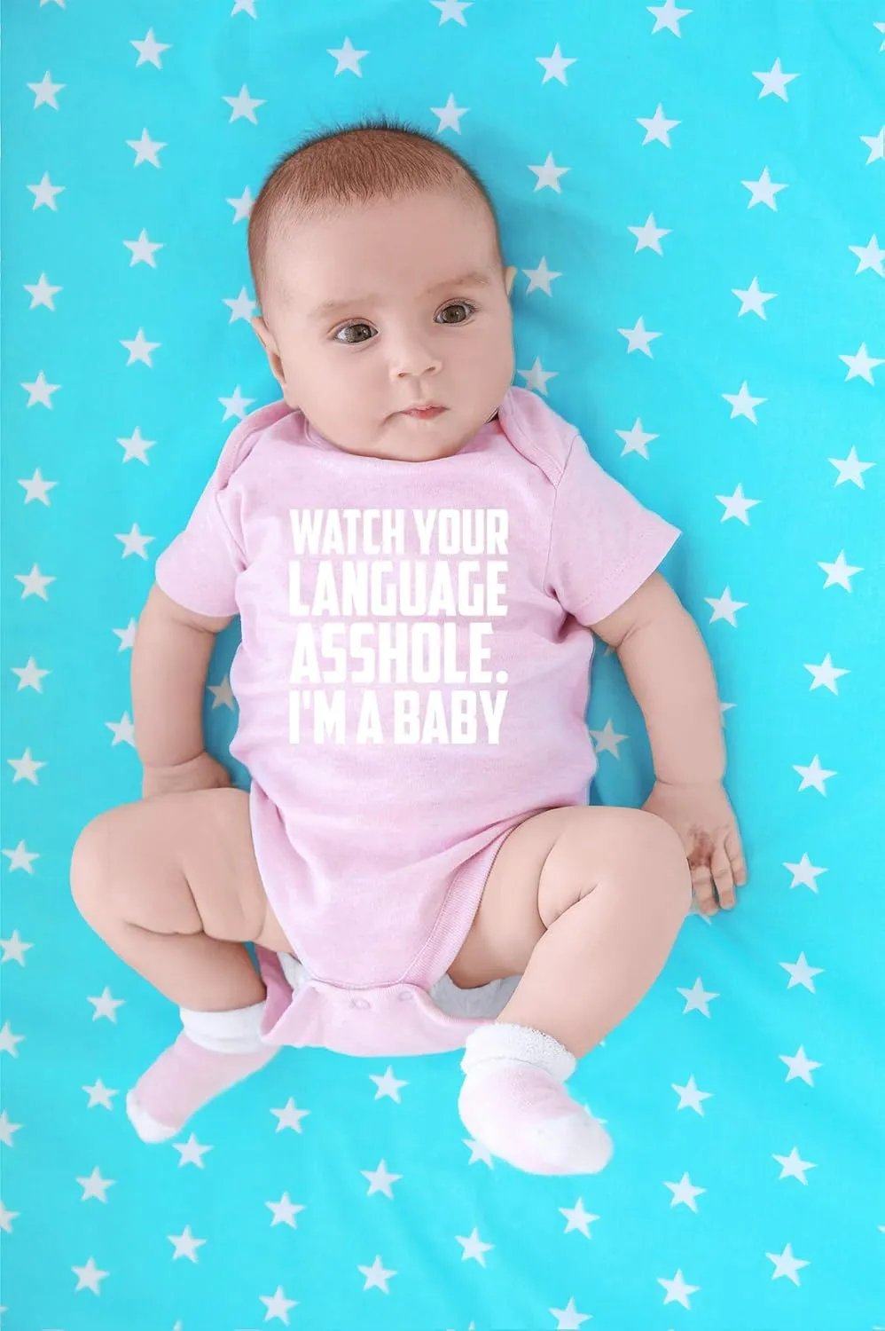 CBTwear Watch Your Language - Baby Clothes - Funny Newborn Bodysuit Outfits for Boys and Girls