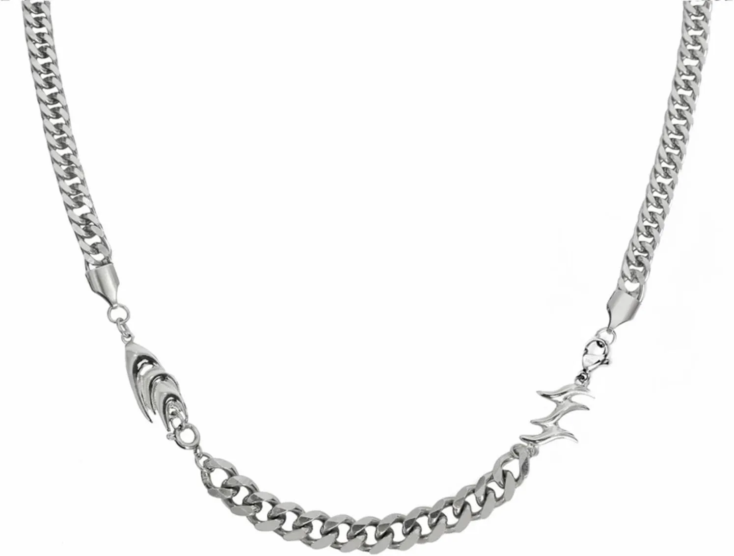 Chain Necklace for Man Irregular Y2k Necklace Beads Shorts Chain Men's Fashion Jewelry