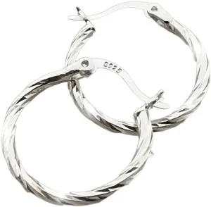 Chic 925 Sterling Silver Minimalist Hoop Earrings  Unique Geometric Twist Design, Classic Style with 0.08oz Lightweight Comfort for Effortless Elegance