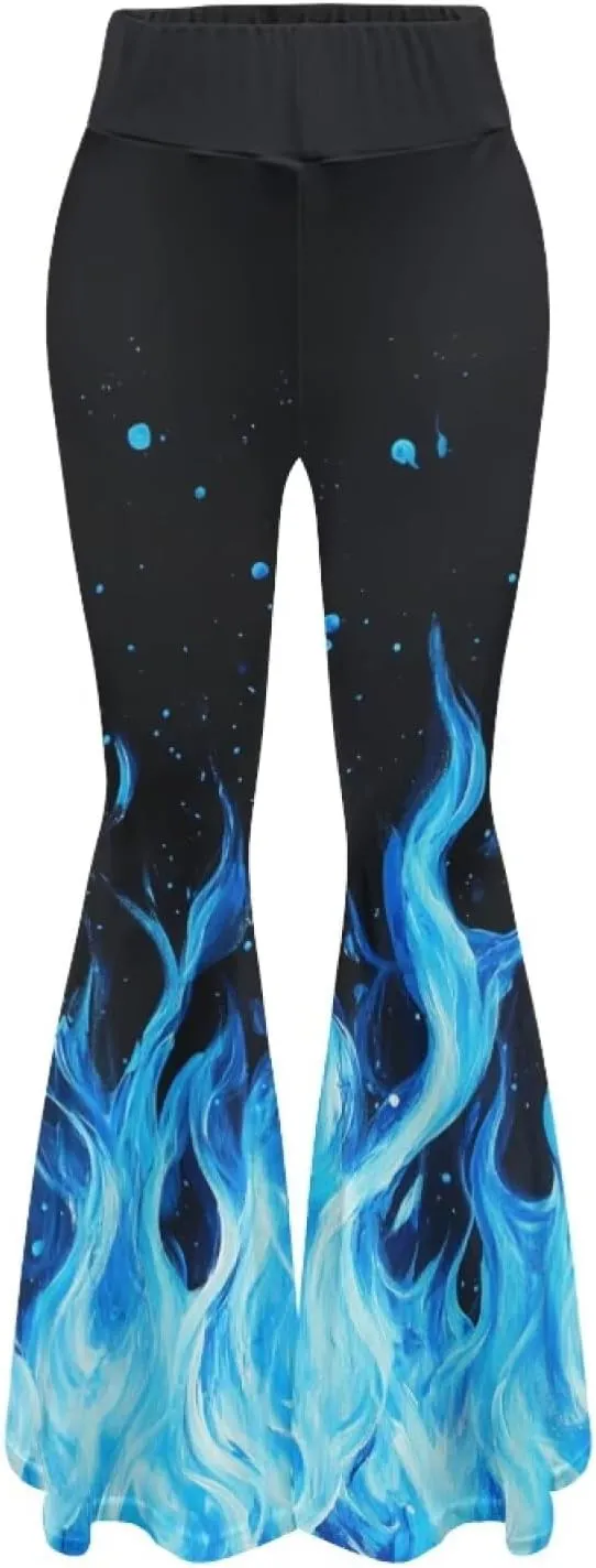 Christmas Flare Yoga Pants for Women High Waist Tummy Control Yoga Leggings Bootcut Workout PantS-2Xl