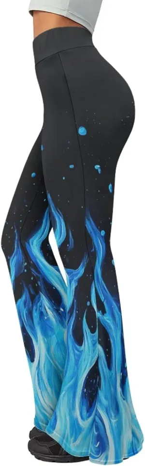 Christmas Flare Yoga Pants for Women High Waist Tummy Control Yoga Leggings Bootcut Workout PantS-2Xl